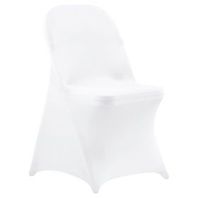 150 Pcs White Chair Covers, Polyester Spandex Chair Cover, Stretch Slipcovers for Wedding Party Dining Banquet Flat-Front Chair Covers