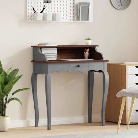 Writing Desk Solid Mahogany Wood 31.5"x15.7"x36.2