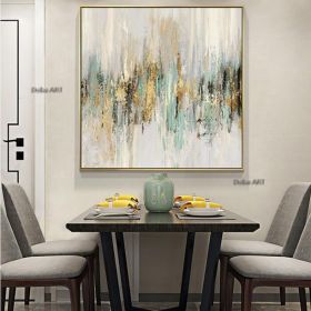 Oil painting style porch decoration painting living room light luxury hanging painting restaurant modern Scandinavian style sofa background mural (size: 60x60cm)
