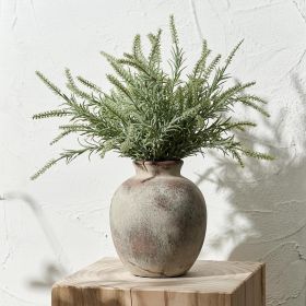 Ceramic Decorative Flower Vase | 7.48 Inch Pottery Rustic Farmhouse Boho Vase for Home Decor, Table, Living Room, Bathroom, Coffee Desk, Shelf (Color: 1007-terra)