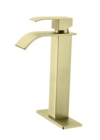 Waterfall Spout Bathroom Faucet,Single Handle Bathroom Vanity Sink Faucet (Color: as Pic)